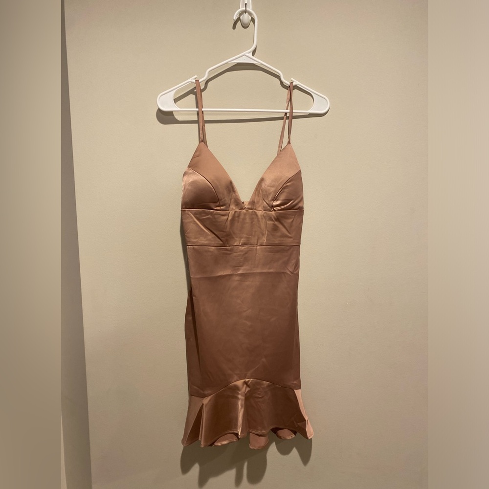 Rose Gold Mini Cocktail Dress